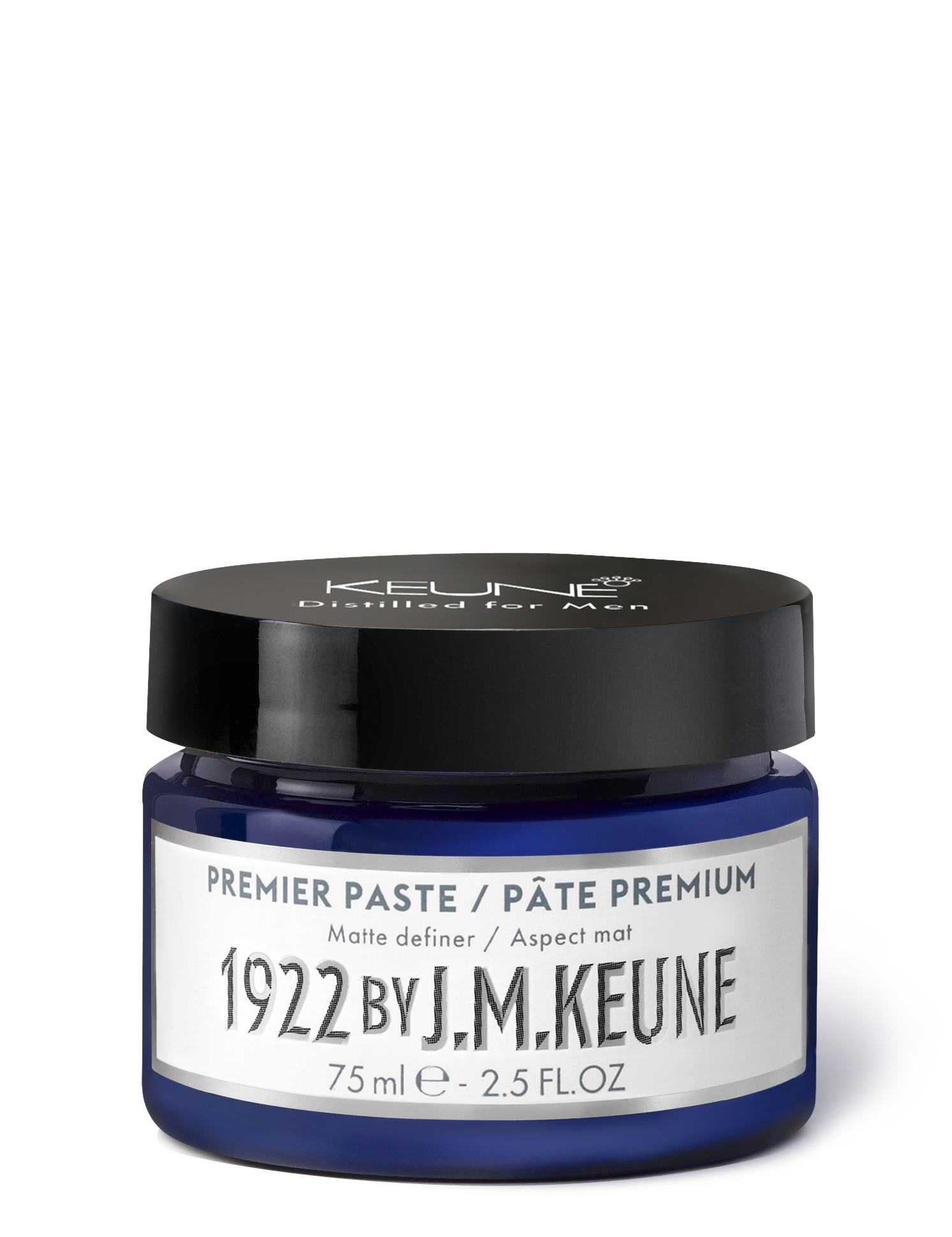 Le produit capillaire 1922 PREMIER PASTE pour hommes offre une coiffure efficace et une tenue longue durée. Tenue forte et finition mate. Disponible sur keune.ch.